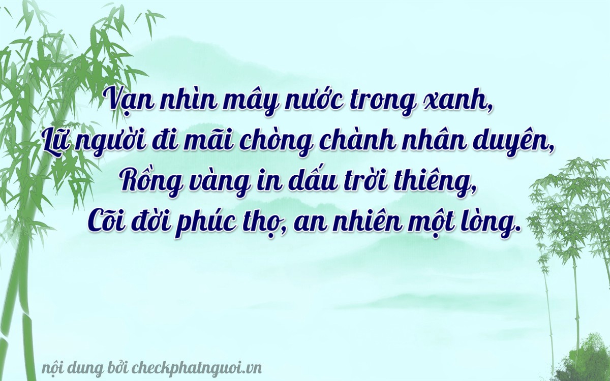 Bài thơ ý nghĩa cho <b>biển số 15A-31874</b> tại website checkphatnguoi.vn