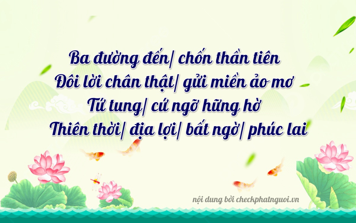 Bài thơ ý nghĩa cho <b>biển số 15A-32242</b> tại website checkphatnguoi.vn