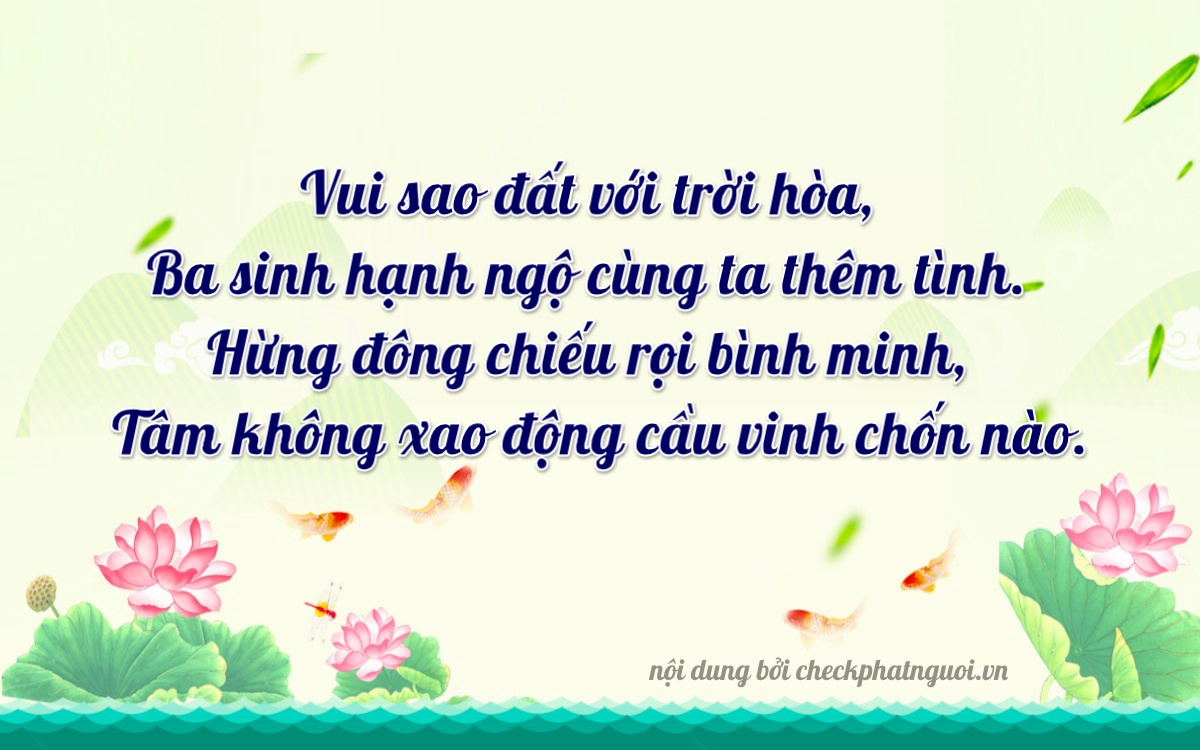 Bài thơ ý nghĩa cho <b>biển số 15A-32556</b> tại website checkphatnguoi.vn