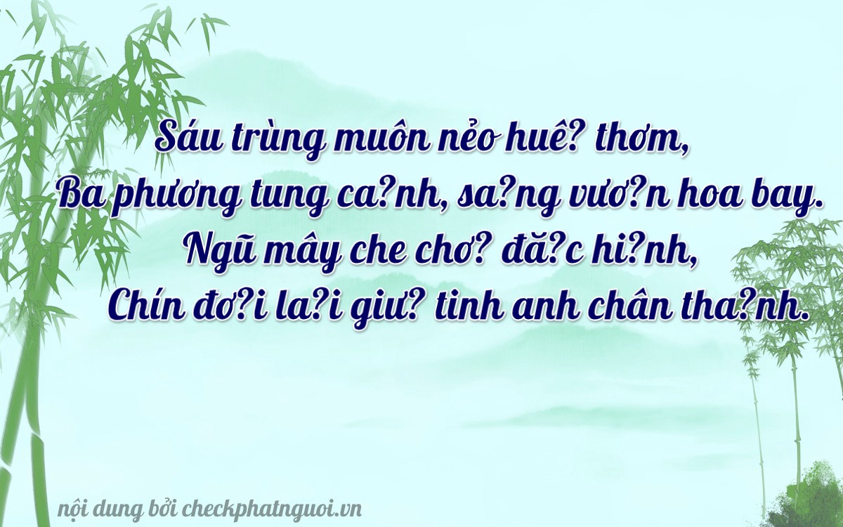 Bài thơ ý nghĩa cho <b>biển số 15A-32699</b> tại website checkphatnguoi.vn