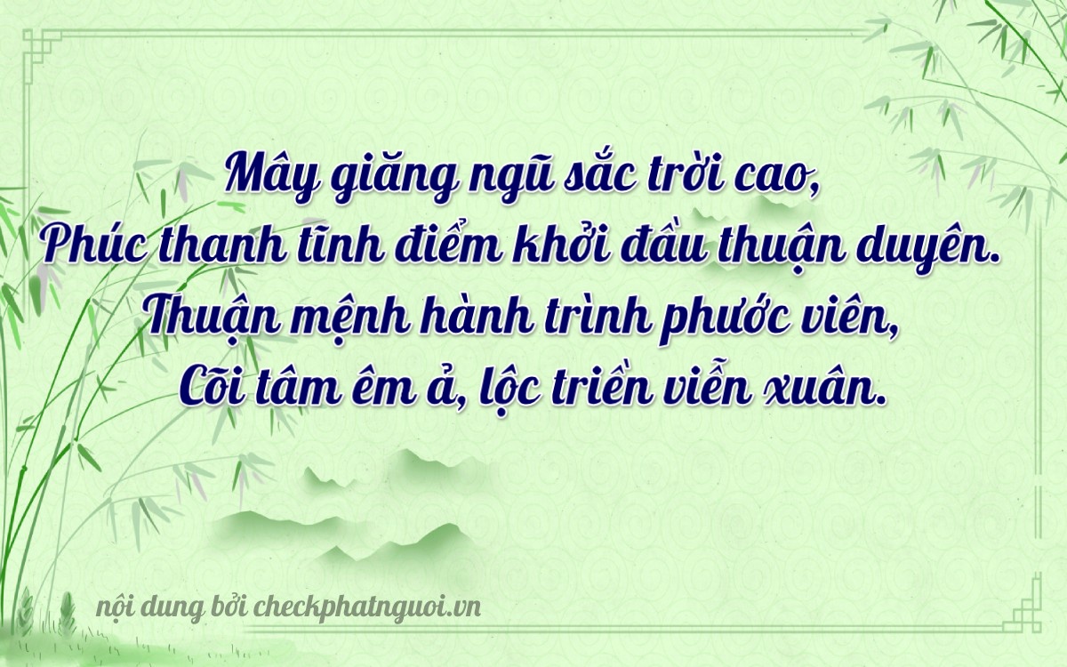 Bài thơ ý nghĩa cho <b>biển số 15A-35431</b> tại website checkphatnguoi.vn