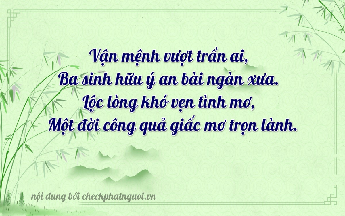 Bài thơ ý nghĩa cho <b>biển số 15A-36169</b> tại website checkphatnguoi.vn
