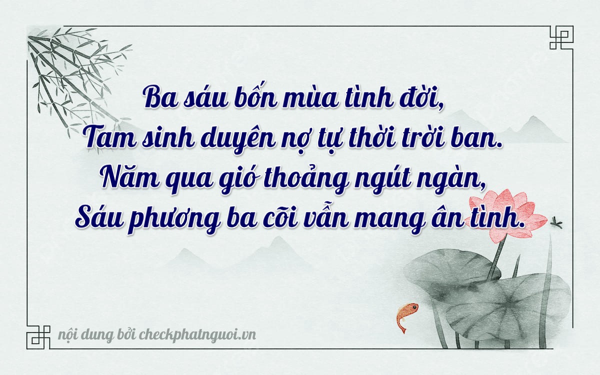 Bài thơ ý nghĩa cho <b>biển số 15A-36356</b> tại website checkphatnguoi.vn