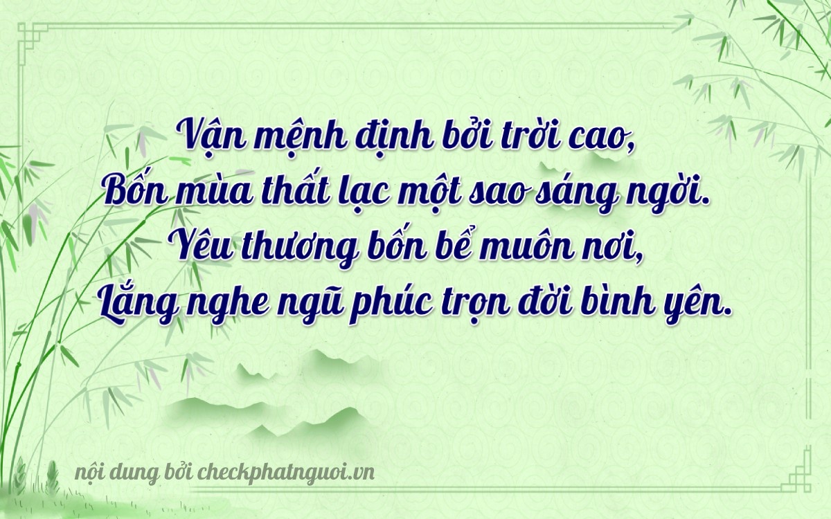 Bài thơ ý nghĩa cho <b>biển số 15A-37345</b> tại website checkphatnguoi.vn