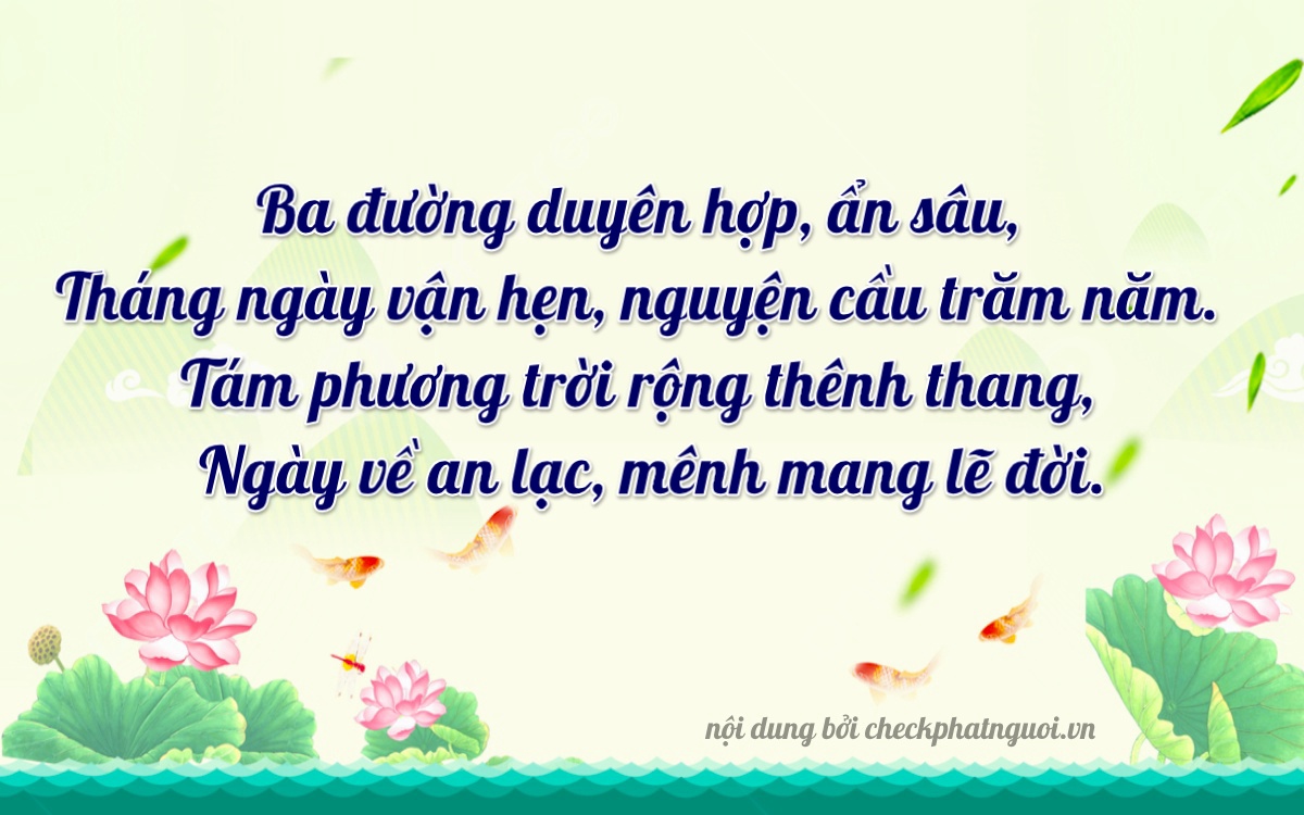 Bài thơ ý nghĩa cho <b>biển số 15A-39800</b> tại website checkphatnguoi.vn