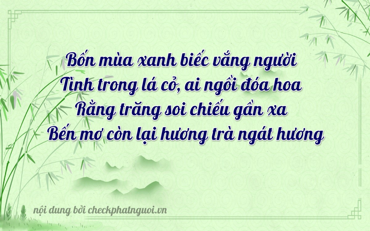 Bài thơ ý nghĩa cho <b>biển số 15A-40404</b> tại website checkphatnguoi.vn