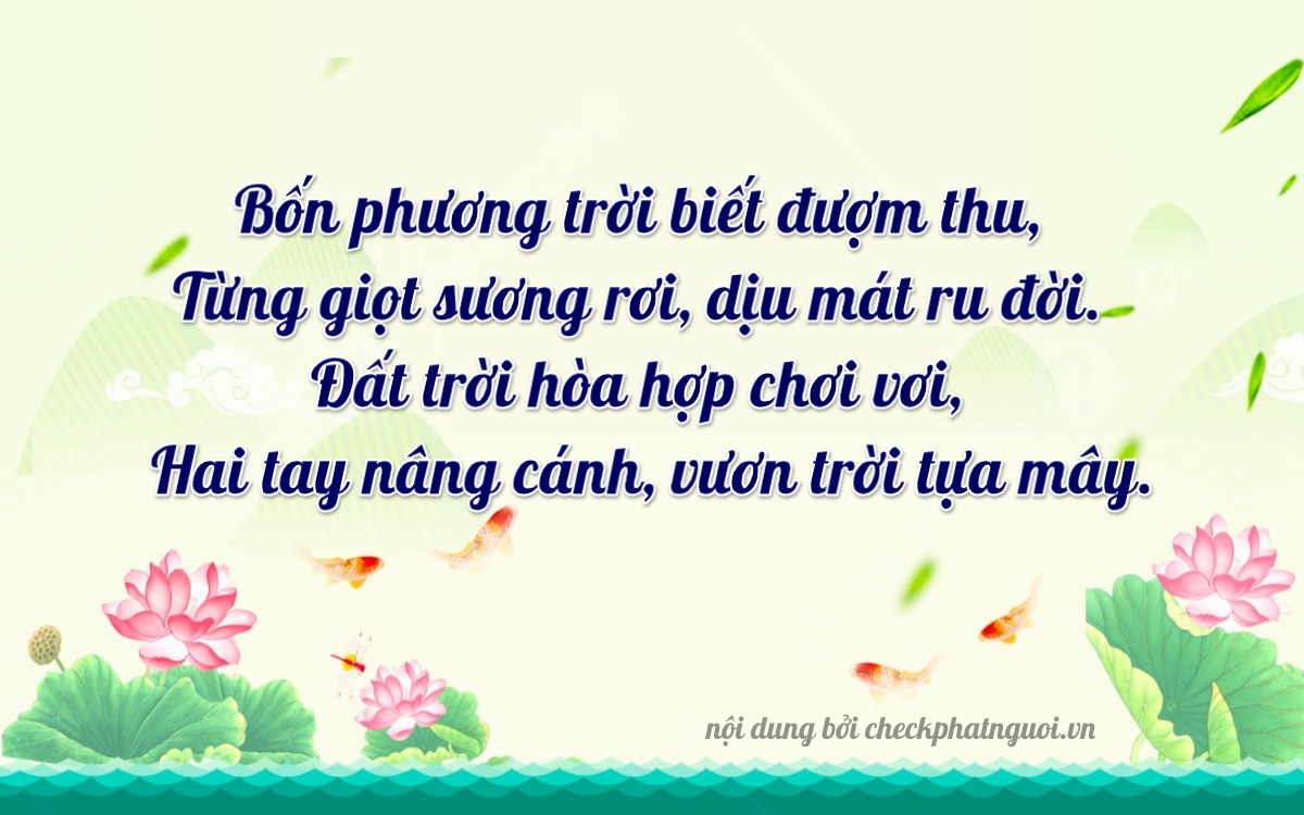 Bài thơ ý nghĩa cho <b>biển số 15A-42182</b> tại website checkphatnguoi.vn
