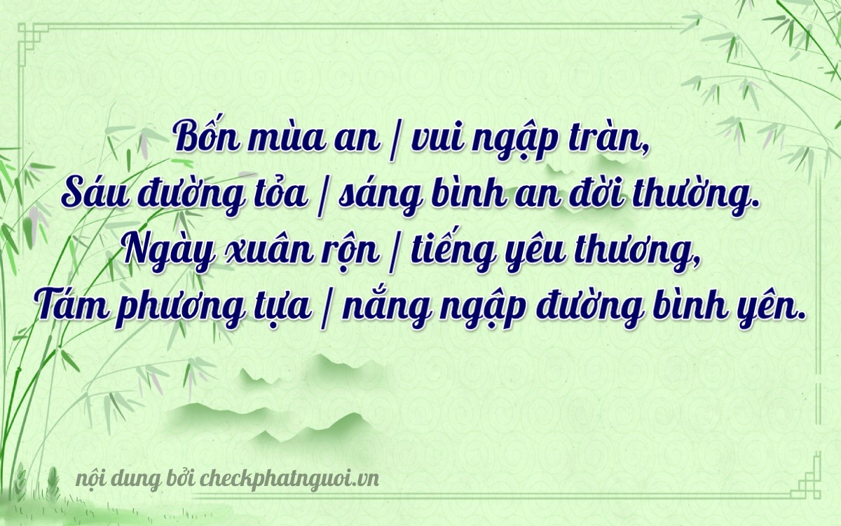 Bài thơ ý nghĩa cho <b>biển số 15A-43686</b> tại website checkphatnguoi.vn