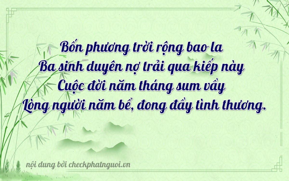 Bài thơ ý nghĩa cho <b>biển số 15A-44335</b> tại website checkphatnguoi.vn