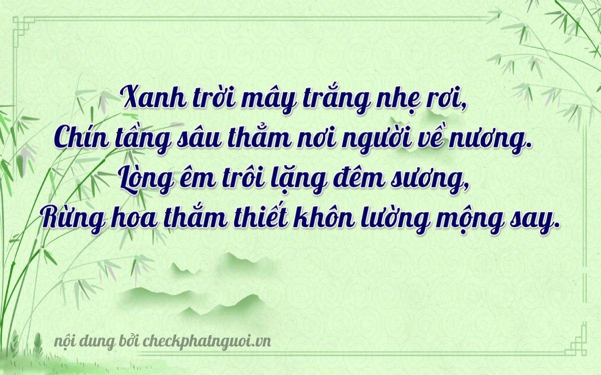 Bài thơ ý nghĩa cho <b>biển số 15A-44953</b> tại website checkphatnguoi.vn