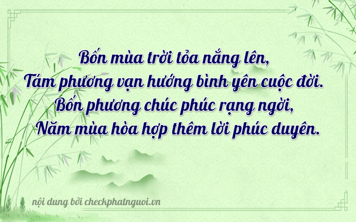 Bài thơ ý nghĩa cho <b>biển số 15A-48445</b> tại website checkphatnguoi.vn