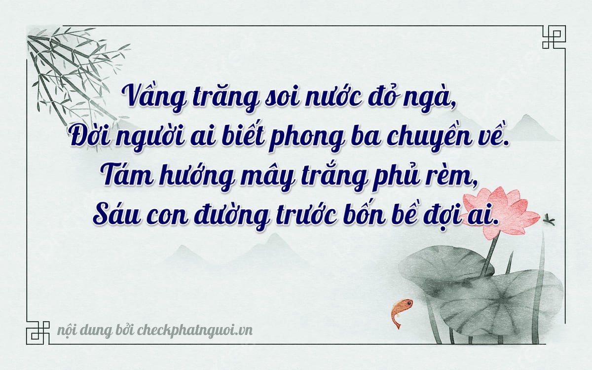 Bài thơ ý nghĩa cho <b>biển số 15A-48866</b> tại website checkphatnguoi.vn