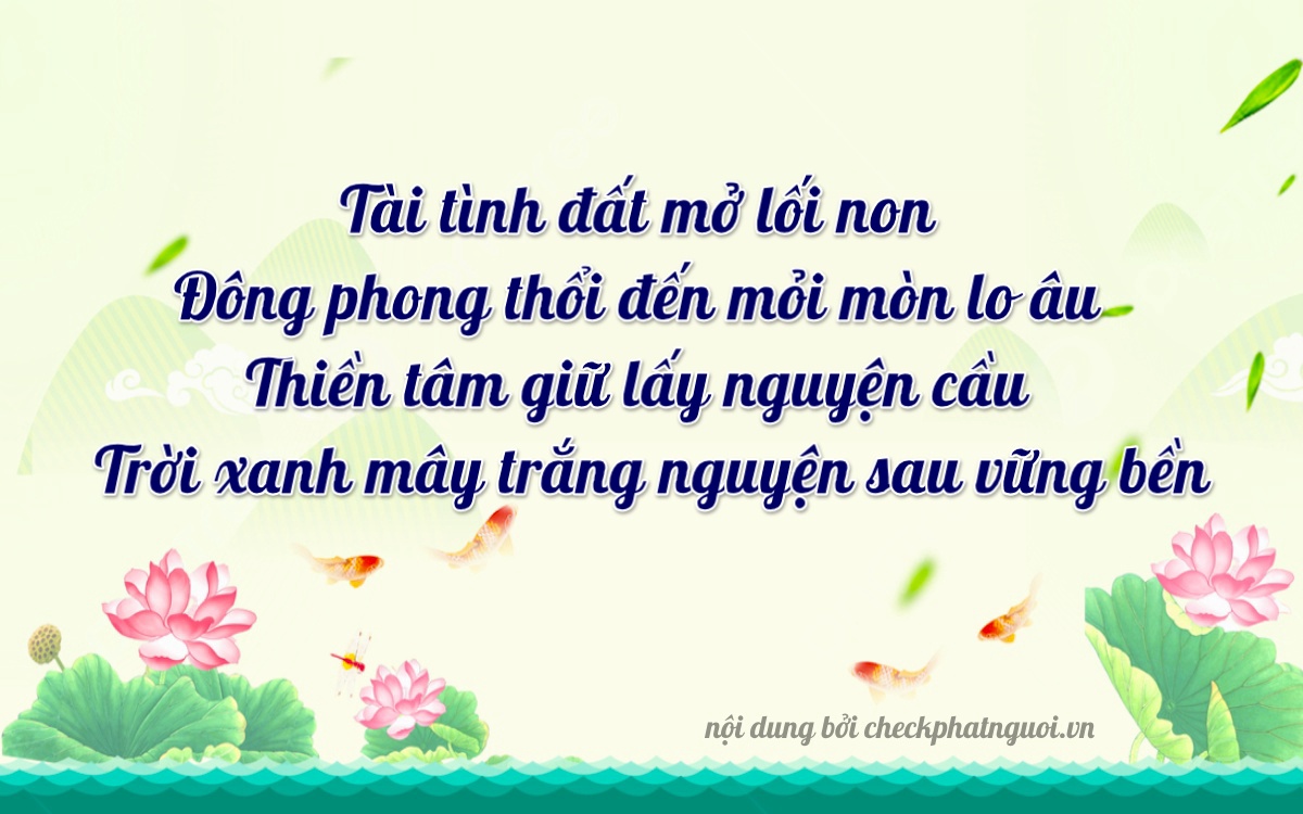 Bài thơ ý nghĩa cho <b>biển số 15A-49455</b> tại website checkphatnguoi.vn