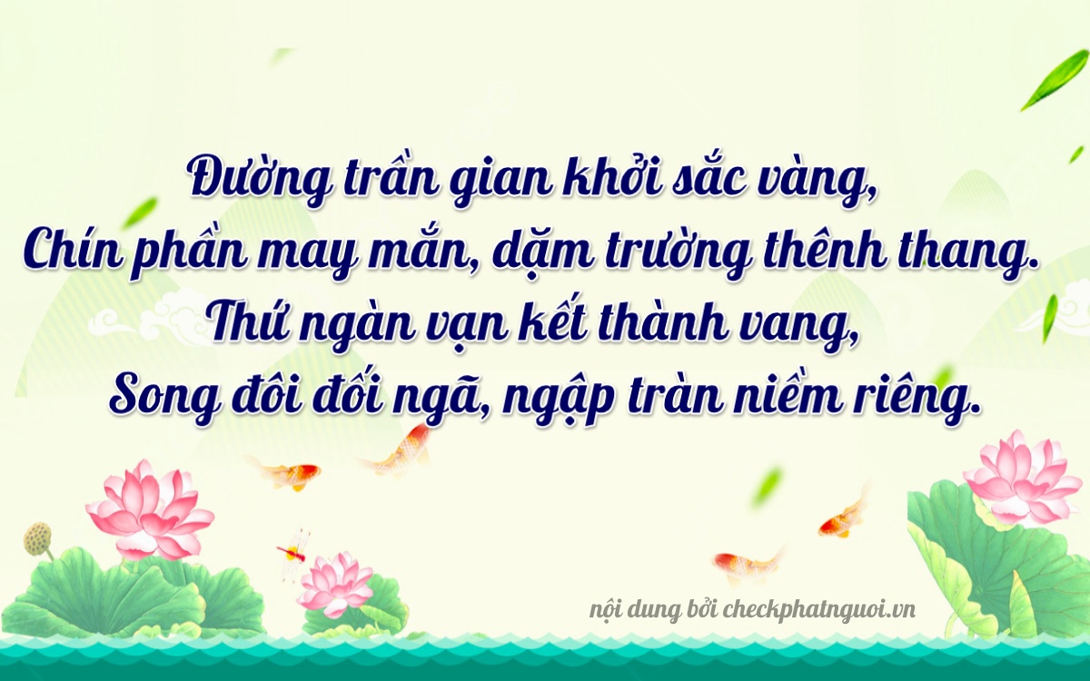 Bài thơ ý nghĩa cho <b>biển số 15A-49999</b> tại website checkphatnguoi.vn