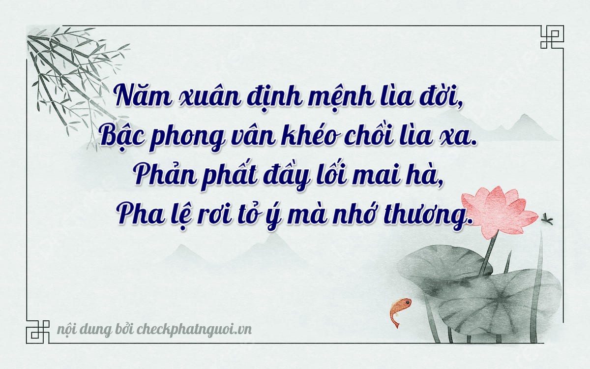 Bài thơ ý nghĩa cho <b>biển số 15A-51515</b> tại website checkphatnguoi.vn