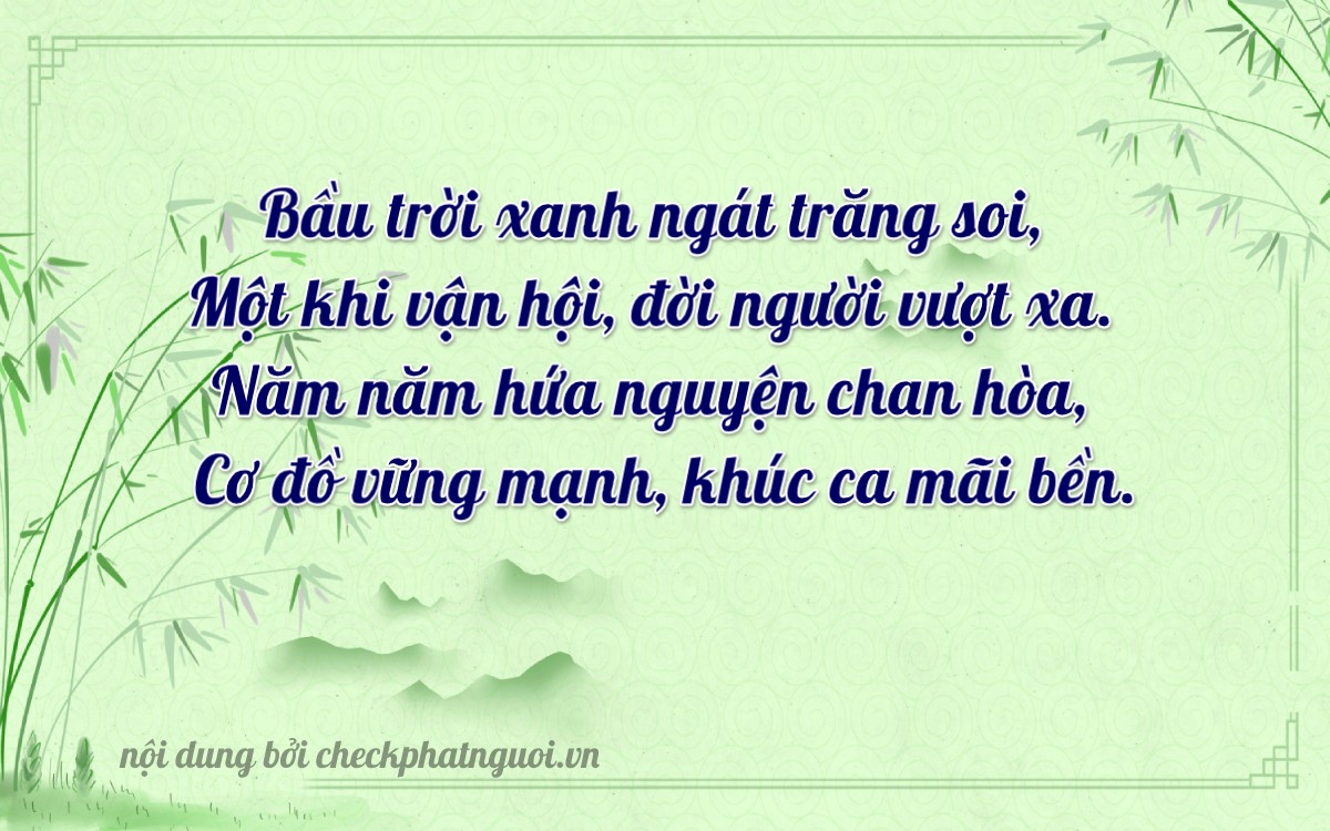 Bài thơ ý nghĩa cho <b>biển số 15A-51527</b> tại website checkphatnguoi.vn