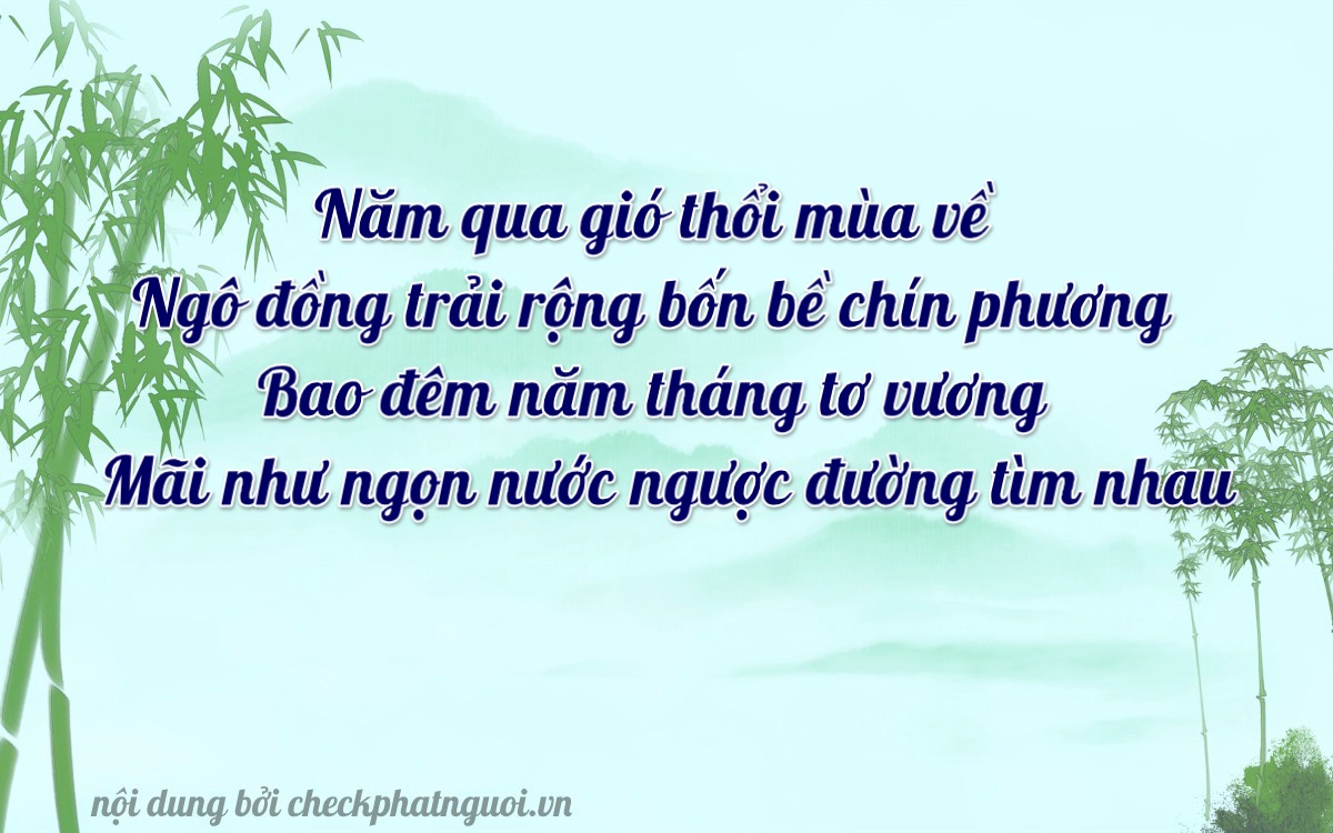 Bài thơ ý nghĩa cho <b>biển số 15A-51998</b> tại website checkphatnguoi.vn