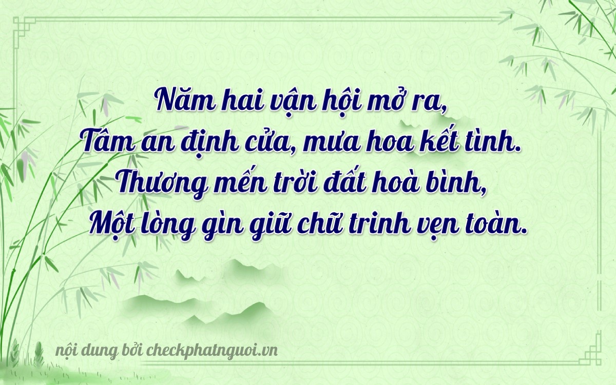 Bài thơ ý nghĩa cho <b>biển số 15A-52211</b> tại website checkphatnguoi.vn