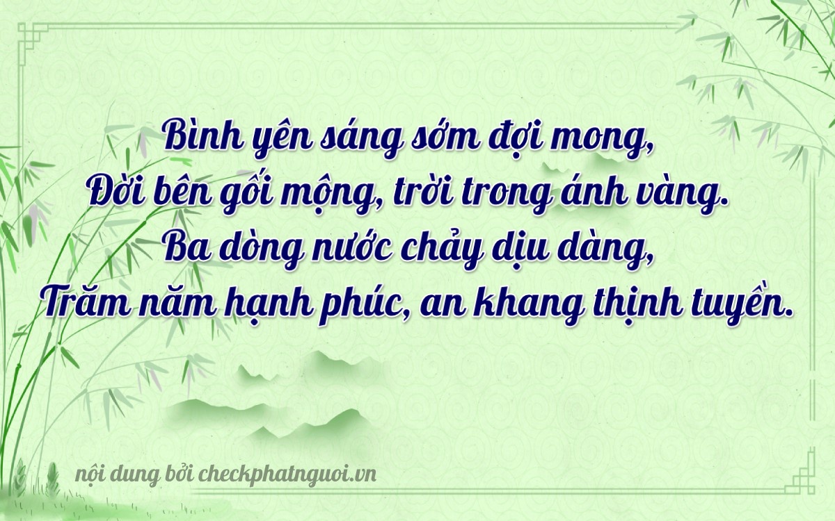 Bài thơ ý nghĩa cho <b>biển số 15A-53031</b> tại website checkphatnguoi.vn