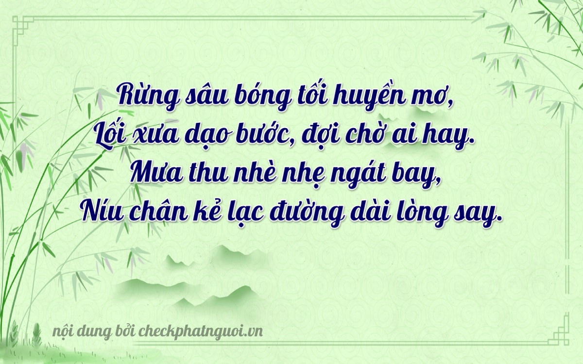 Bài thơ ý nghĩa cho <b>biển số 15A-56710</b> tại website checkphatnguoi.vn