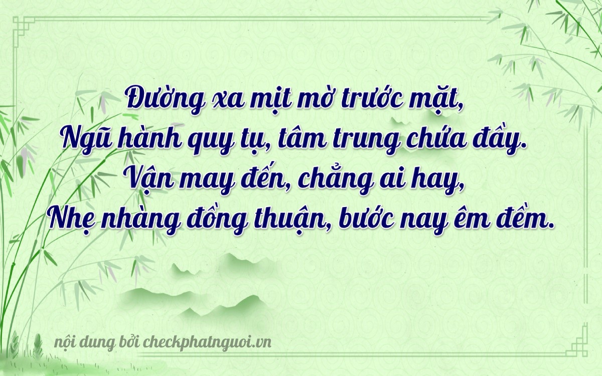 Bài thơ ý nghĩa cho <b>biển số 15A-57041</b> tại website checkphatnguoi.vn