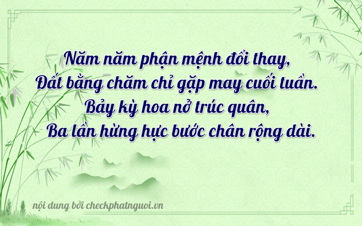 Bài thơ ý nghĩa cho <b>biển số 15A-57853</b> tại website checkphatnguoi.vn