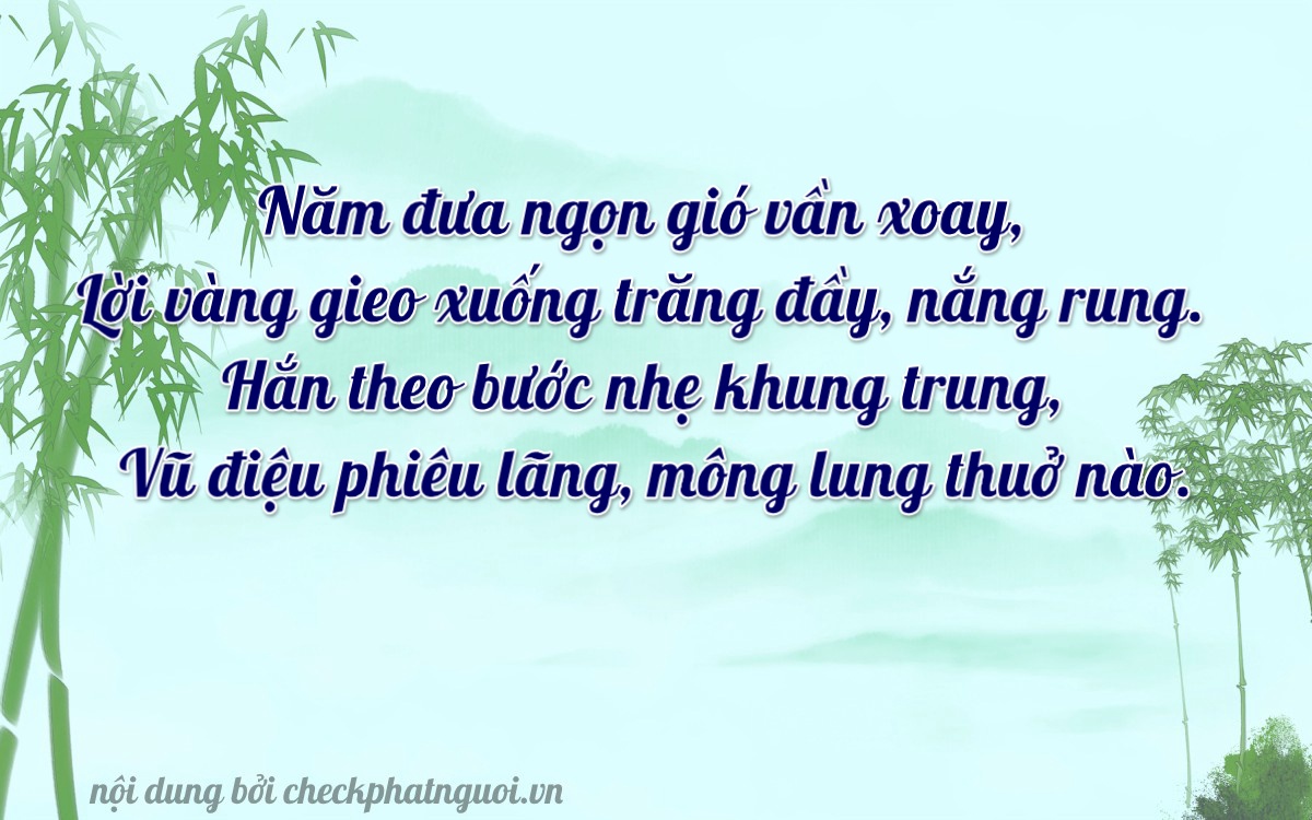 Bài thơ ý nghĩa cho <b>biển số 15A-58751</b> tại website checkphatnguoi.vn