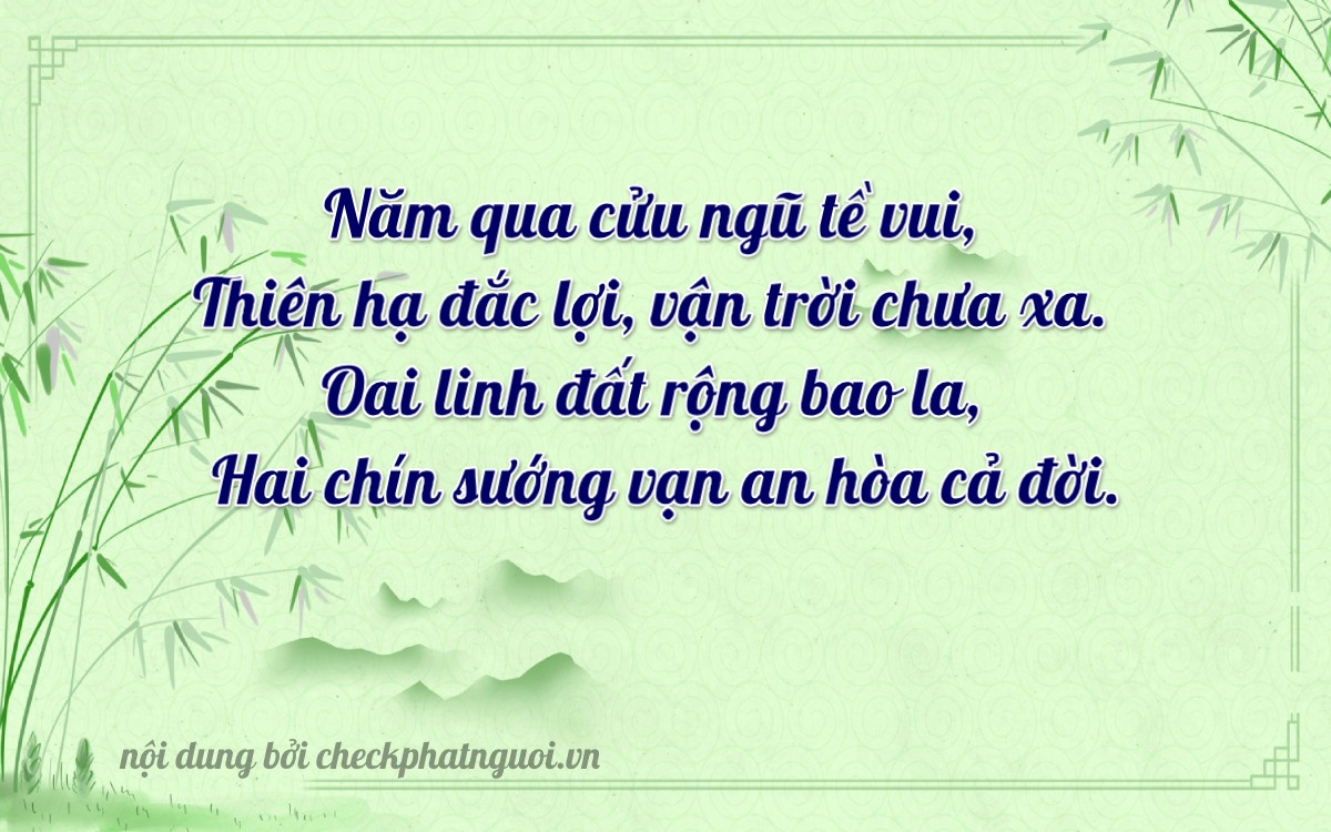 Bài thơ ý nghĩa cho <b>biển số 15A-59029</b> tại website checkphatnguoi.vn
