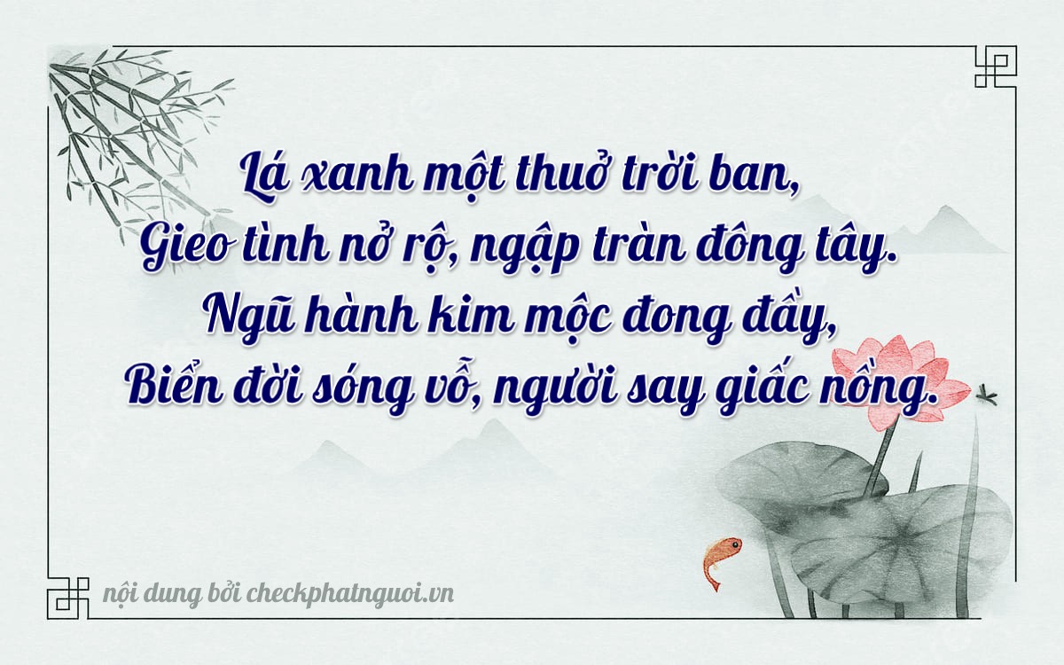 Bài thơ ý nghĩa cho <b>biển số 15A-59455</b> tại website checkphatnguoi.vn