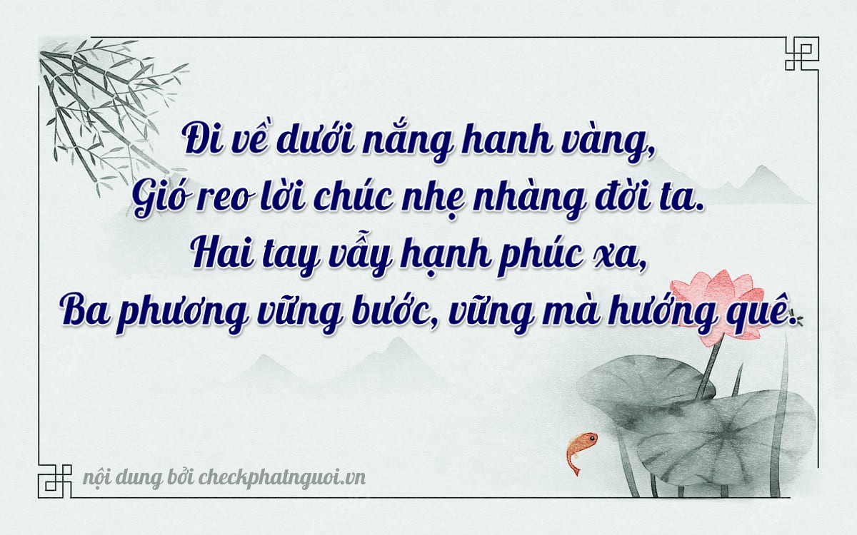 Bài thơ ý nghĩa cho <b>biển số 15A-62230</b> tại website checkphatnguoi.vn