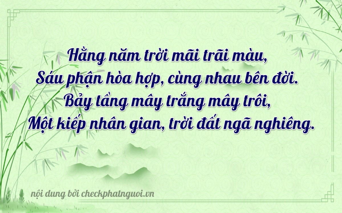 Bài thơ ý nghĩa cho <b>biển số 15A-63771</b> tại website checkphatnguoi.vn