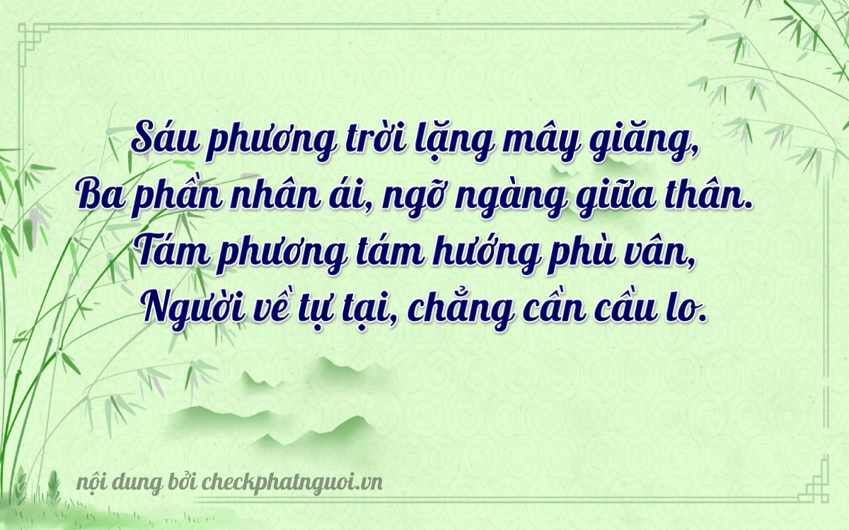 Bài thơ ý nghĩa cho <b>biển số 15A-63870</b> tại website checkphatnguoi.vn