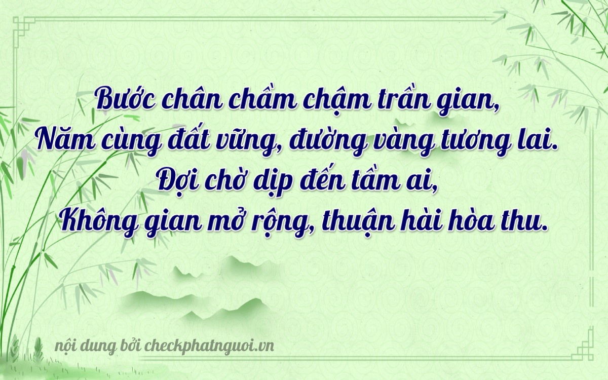 Bài thơ ý nghĩa cho <b>biển số 15A-64009</b> tại website checkphatnguoi.vn
