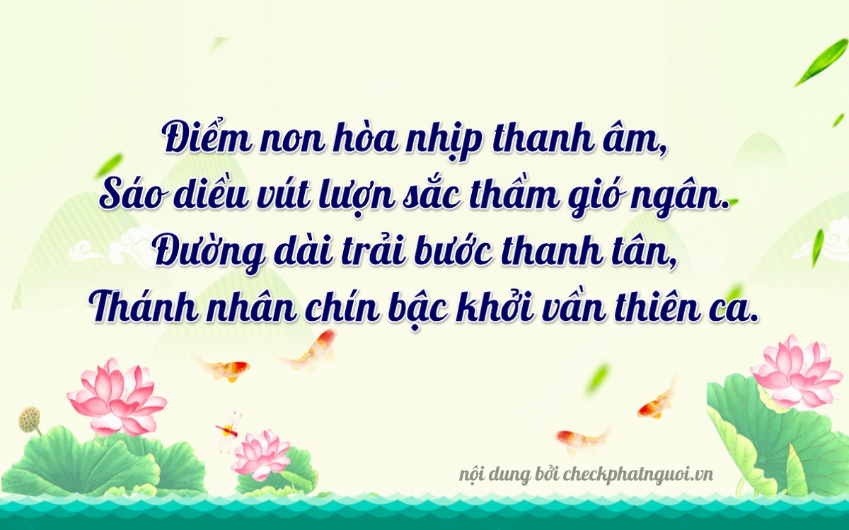 Bài thơ ý nghĩa cho <b>biển số 15A-64323</b> tại website checkphatnguoi.vn