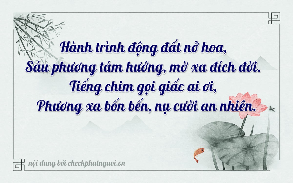 Bài thơ ý nghĩa cho <b>biển số 15A-64458</b> tại website checkphatnguoi.vn