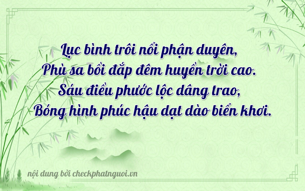 Bài thơ ý nghĩa cho <b>biển số 15A-66006</b> tại website checkphatnguoi.vn