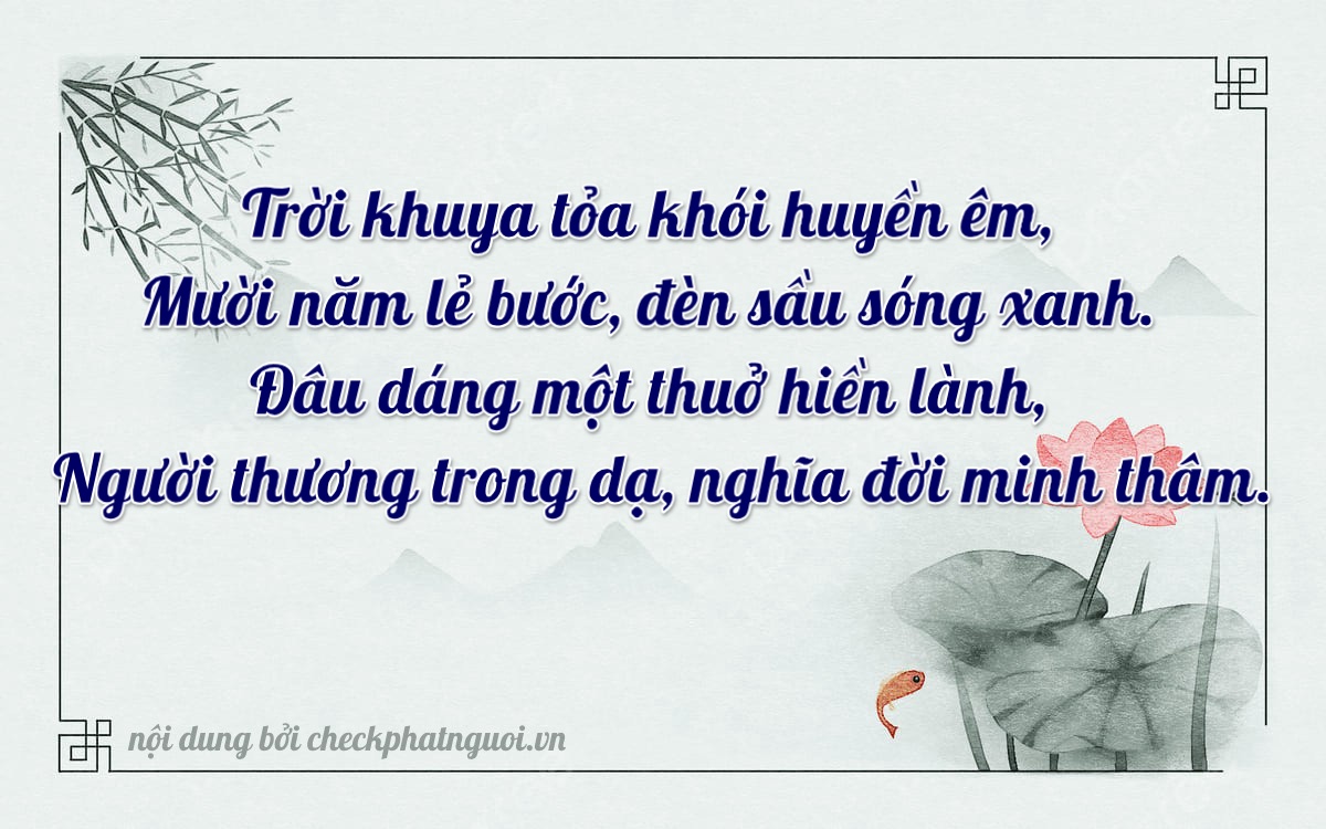 Bài thơ ý nghĩa cho <b>biển số 15A-66715</b> tại website checkphatnguoi.vn