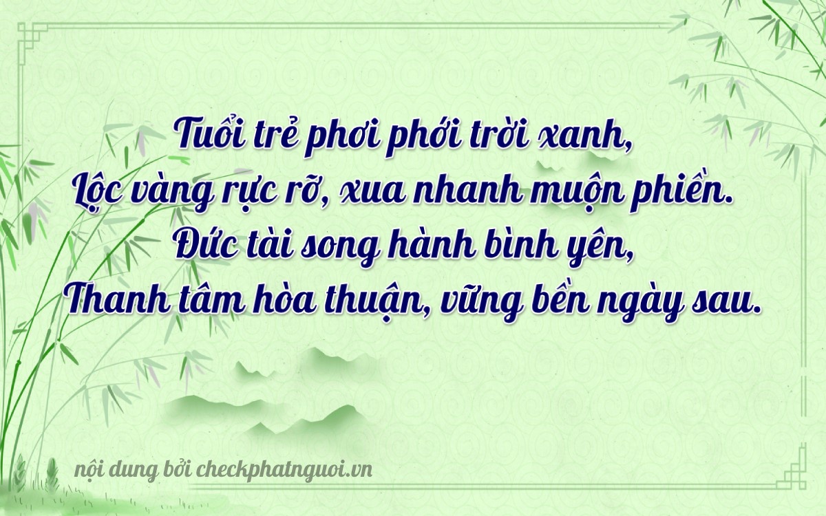 Bài thơ ý nghĩa cho <b>biển số 15A-67916</b> tại website checkphatnguoi.vn