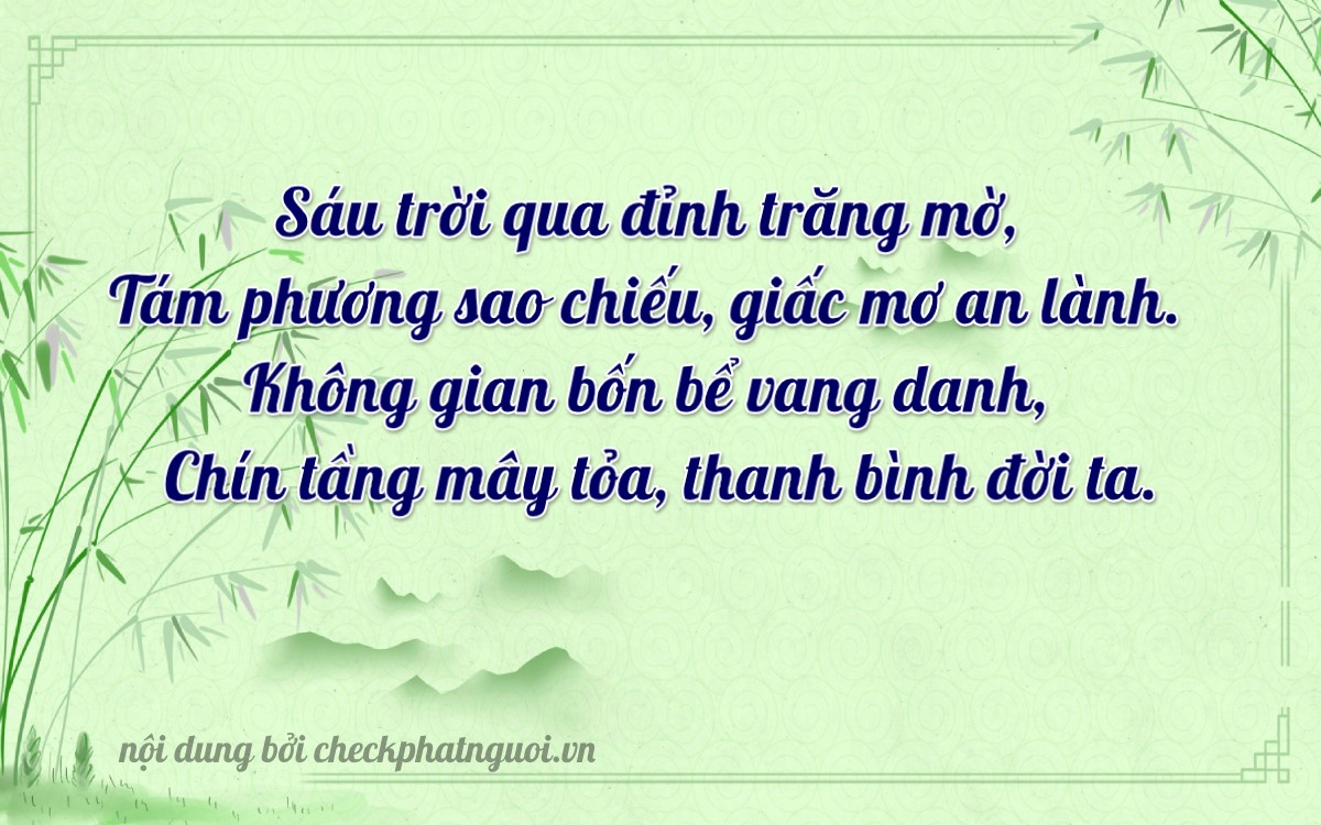 Bài thơ ý nghĩa cho <b>biển số 15A-68039</b> tại website checkphatnguoi.vn