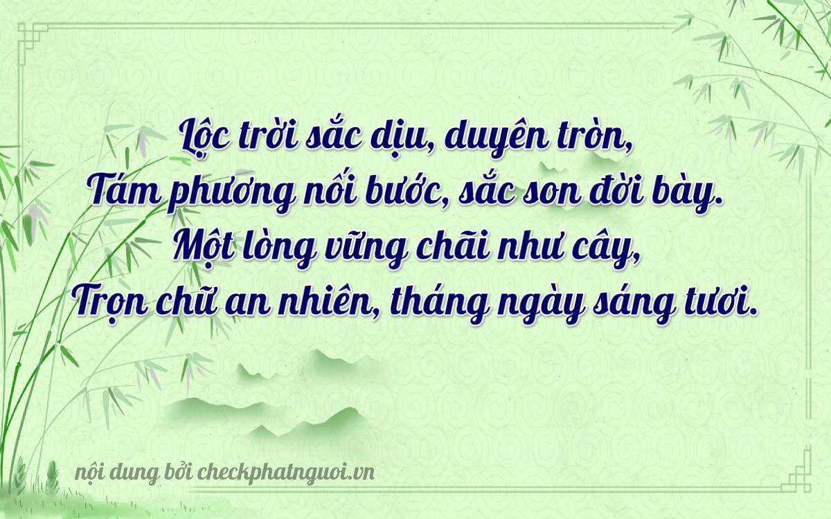 Bài thơ ý nghĩa cho <b>biển số 15A-68210</b> tại website checkphatnguoi.vn