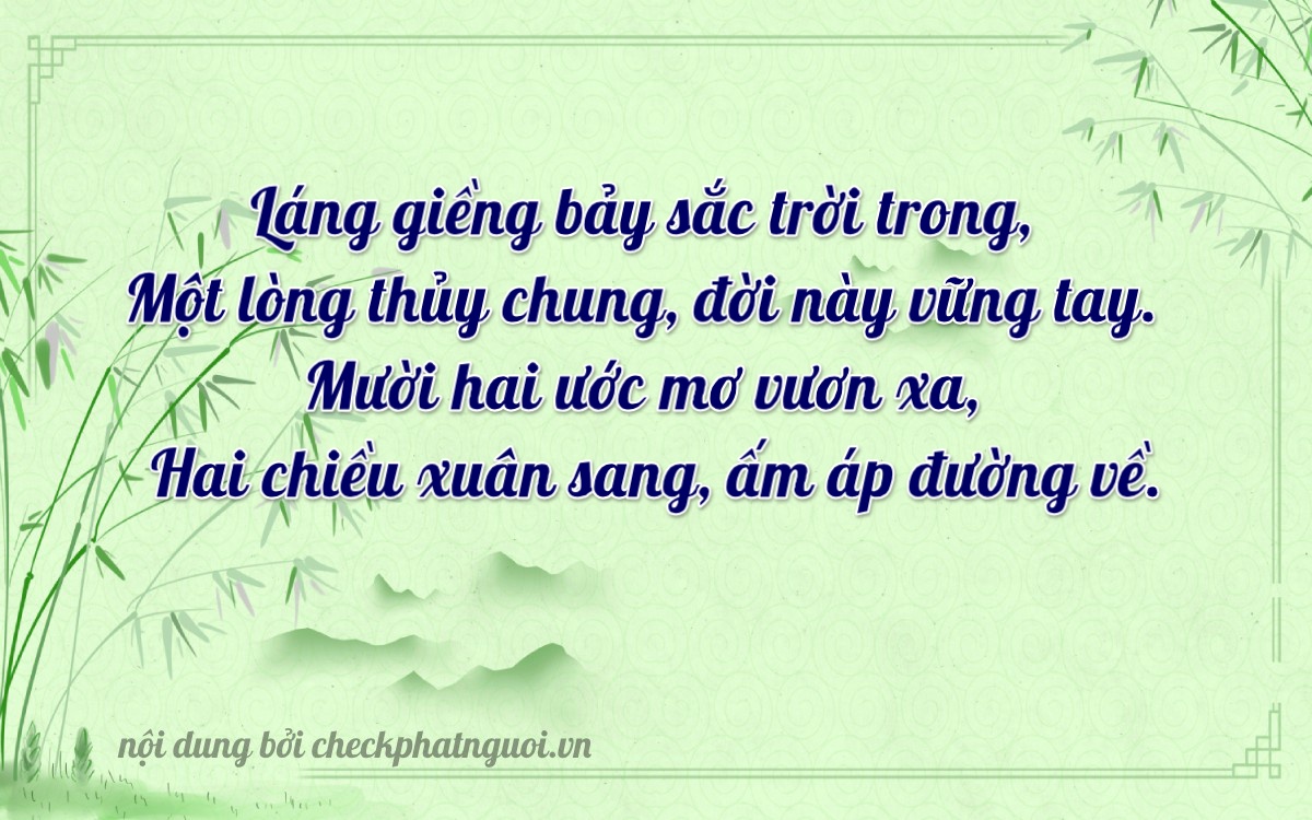 Bài thơ ý nghĩa cho <b>biển số 15A-71122</b> tại website checkphatnguoi.vn