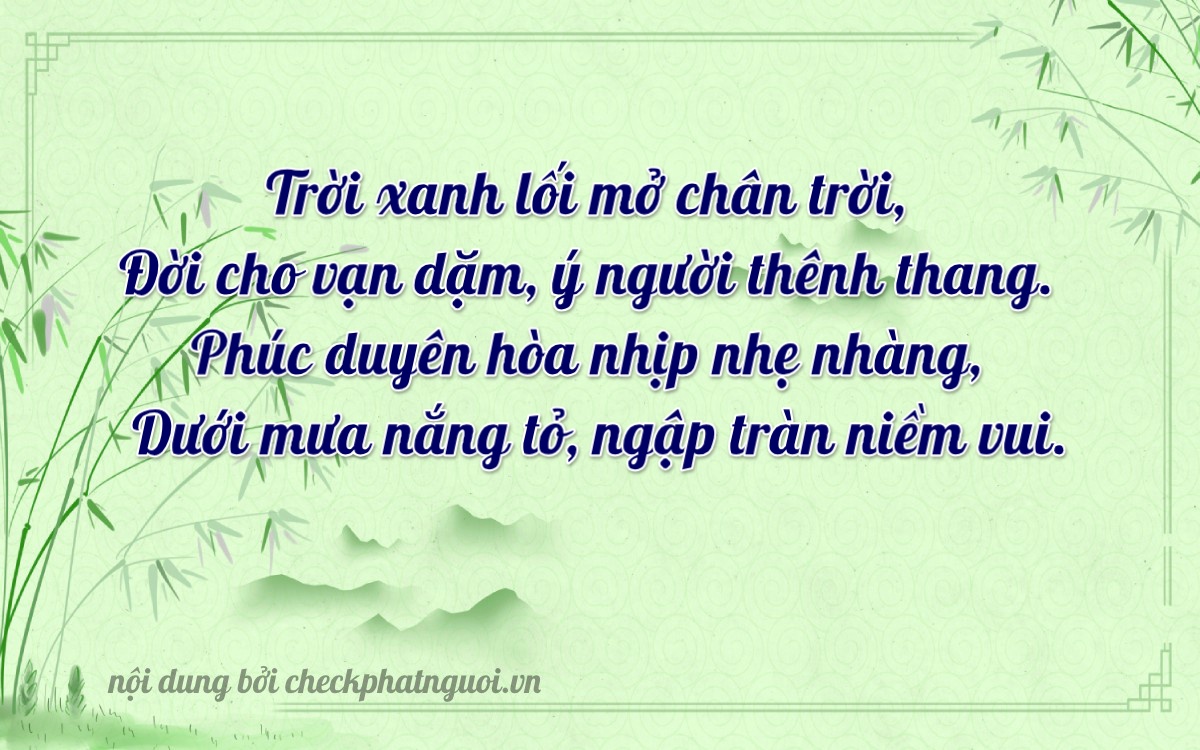 Bài thơ ý nghĩa cho <b>biển số 15A-76135</b> tại website checkphatnguoi.vn