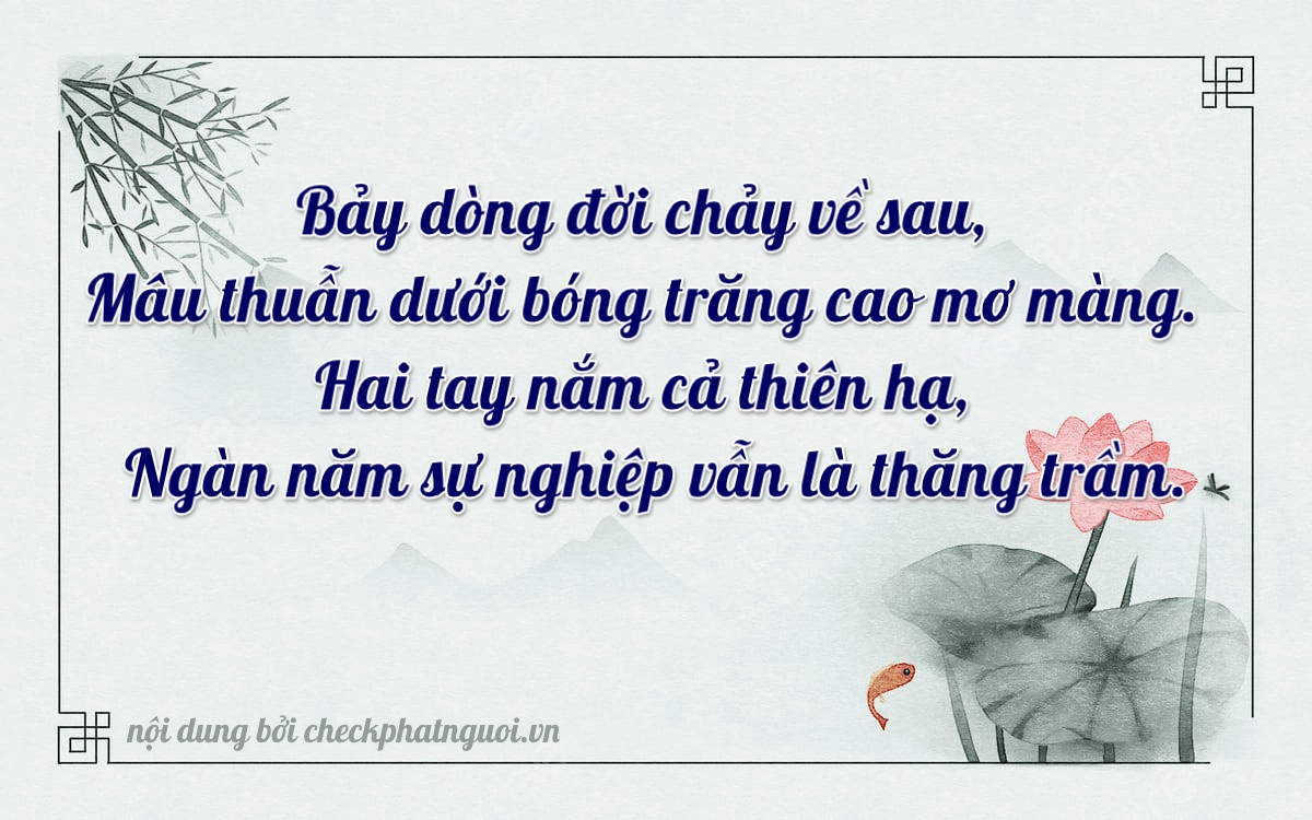 Bài thơ ý nghĩa cho <b>biển số 15A-77257</b> tại website checkphatnguoi.vn