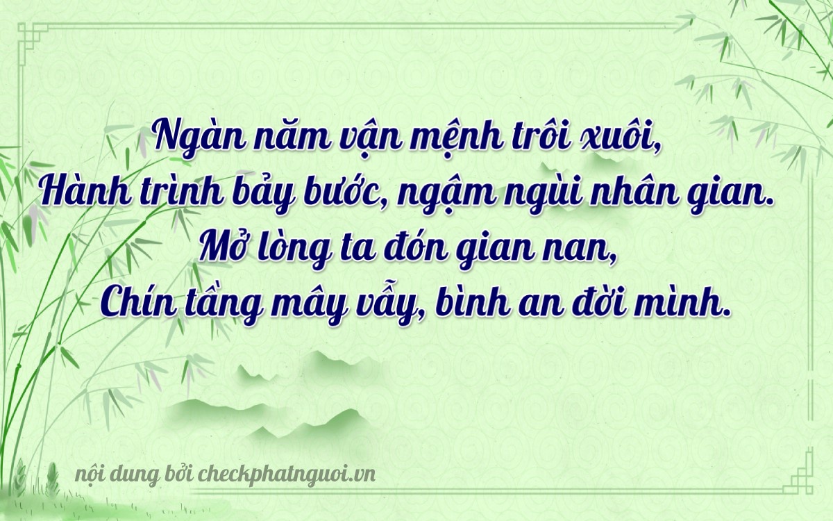 Bài thơ ý nghĩa cho <b>biển số 15A-77769</b> tại website checkphatnguoi.vn