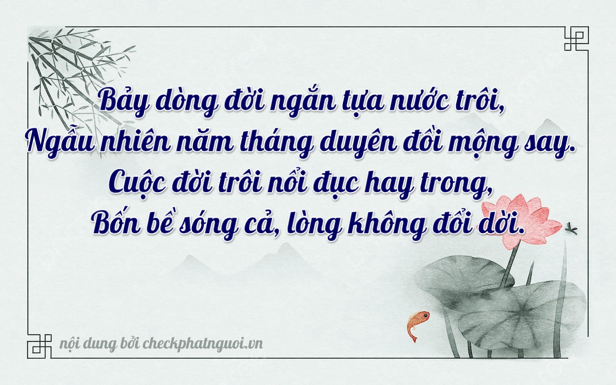 Bài thơ ý nghĩa cho <b>biển số 15A-78504</b> tại website checkphatnguoi.vn