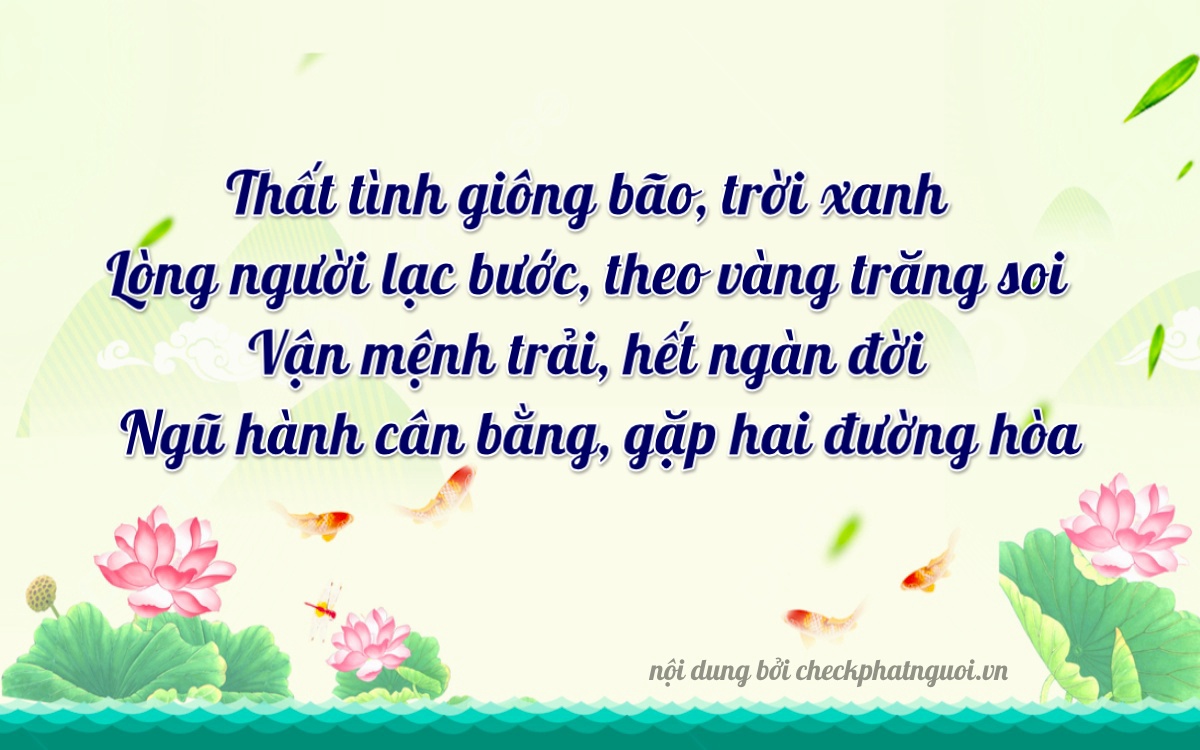 Bài thơ ý nghĩa cho <b>biển số 15A-79589</b> tại website checkphatnguoi.vn