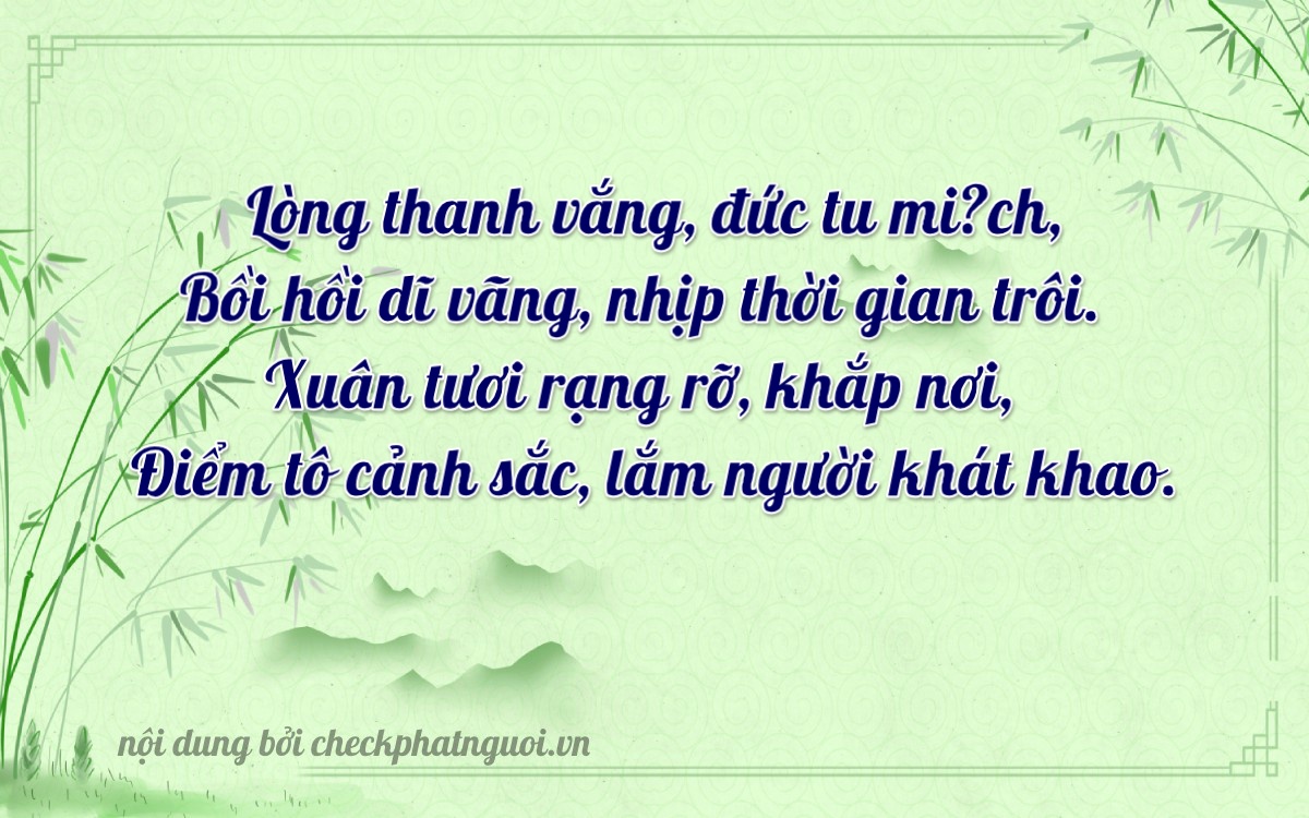 Bài thơ ý nghĩa cho <b>biển số 15A-85720</b> tại website checkphatnguoi.vn