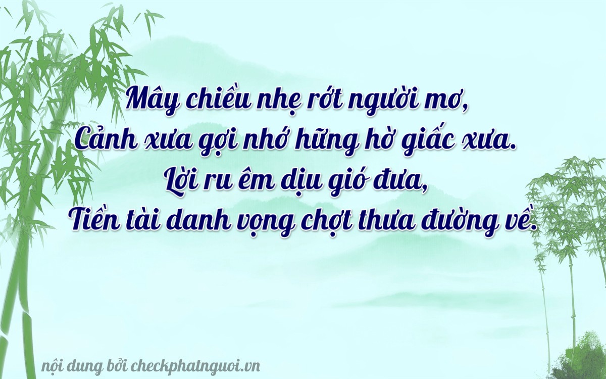 Bài thơ ý nghĩa cho <b>biển số 15A-85843</b> tại website checkphatnguoi.vn