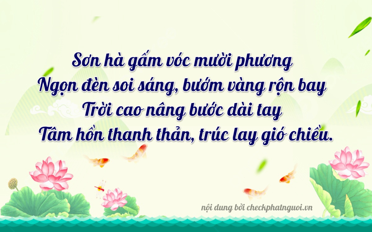 Bài thơ ý nghĩa cho <b>biển số 15A-85848</b> tại website checkphatnguoi.vn