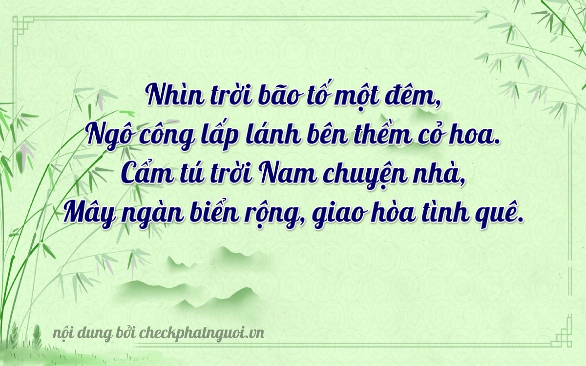 Bài thơ ý nghĩa cho <b>biển số 15A-86169</b> tại website checkphatnguoi.vn